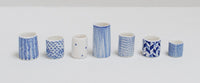 Blue and white original, handmade ceramics by artist Tamsin Arrowsmith-Brown at The Biscuit Factory Newcastle