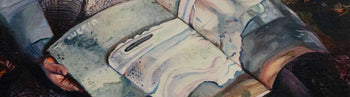 Image shows a cropped section of a painting by Ruth Murray