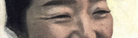 Image shows a cropped section of a portrait painting by Wilf Tilley