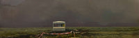 Image shows a cropped section of an atmospheric landscape painting by Lois Wallace.