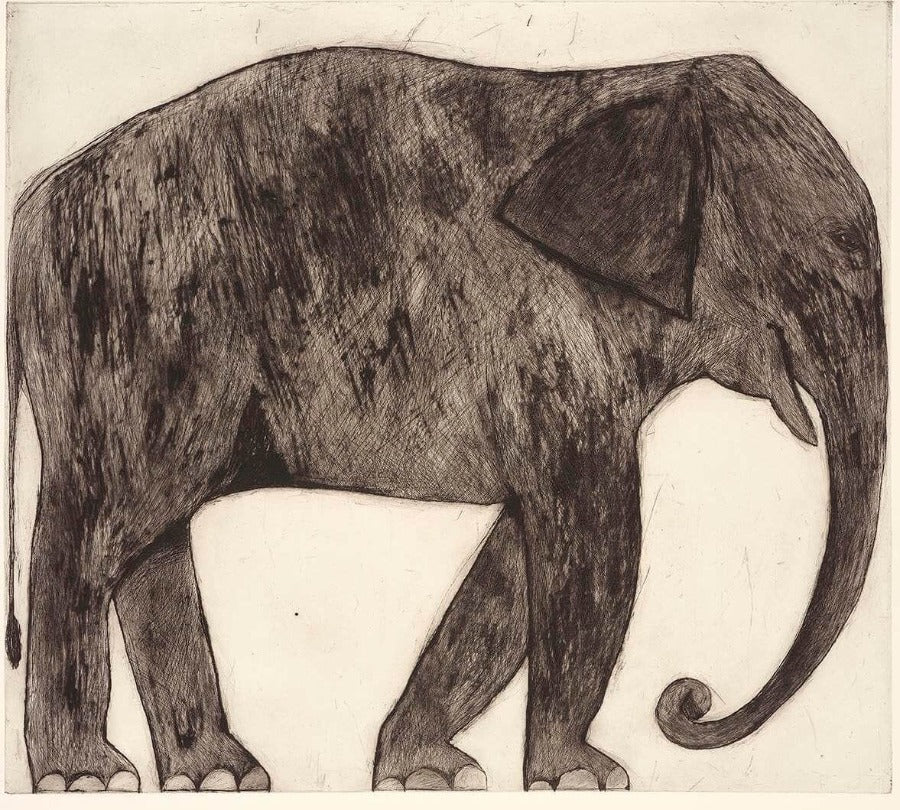 Elephant by Kate Boxer | Contemporary Prints for sale at The Biscuit Factory Newcastle