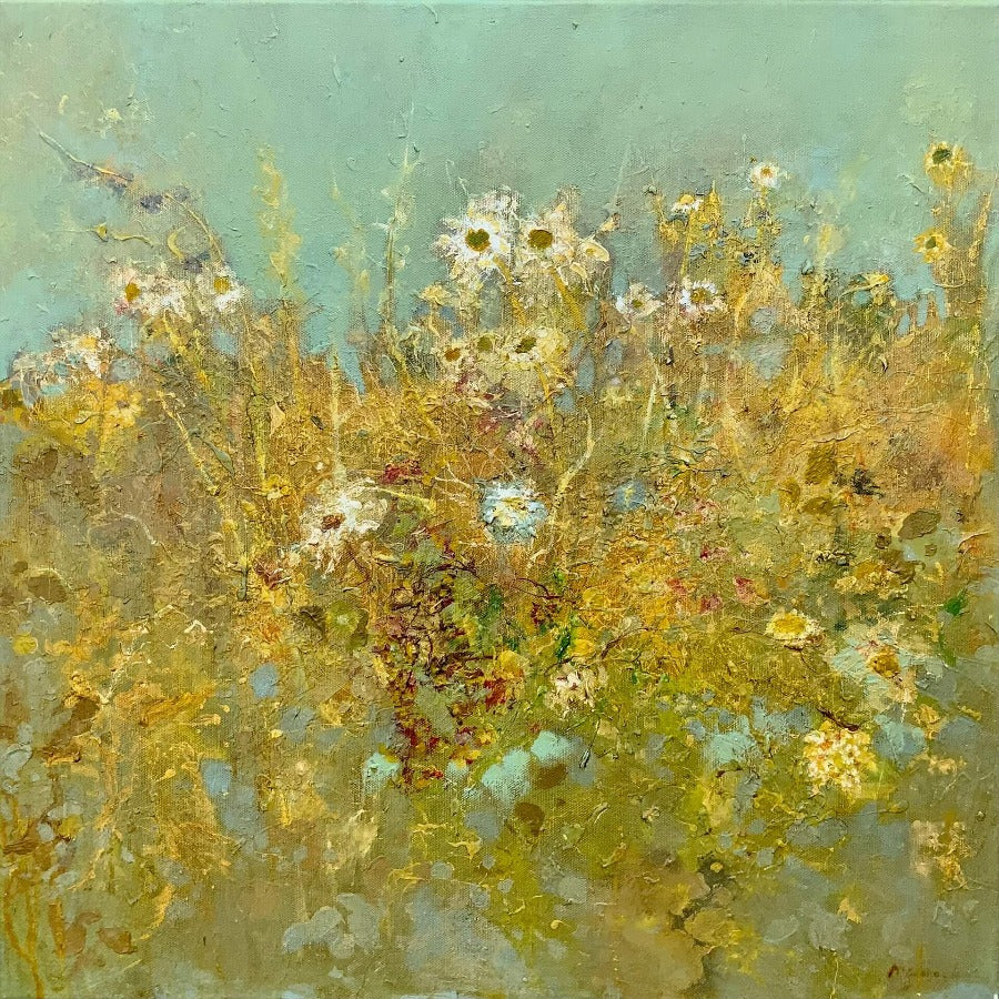A Meadow in August by John McClenaghen | Contemporary Painting for sale at The Biscuit Factory 