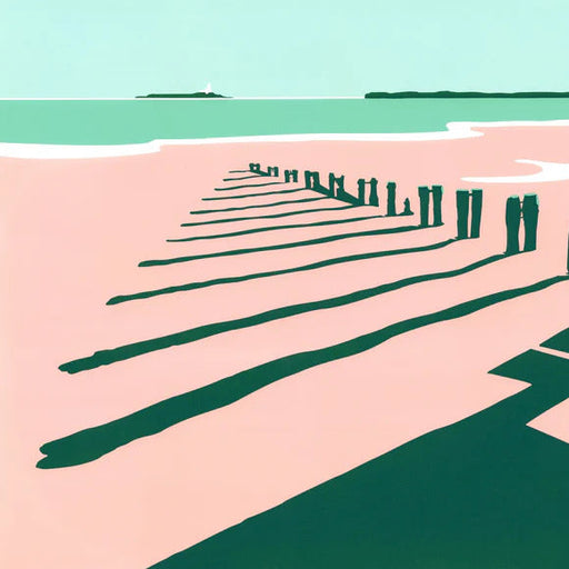 Alnmouth Beach and Coquet Island