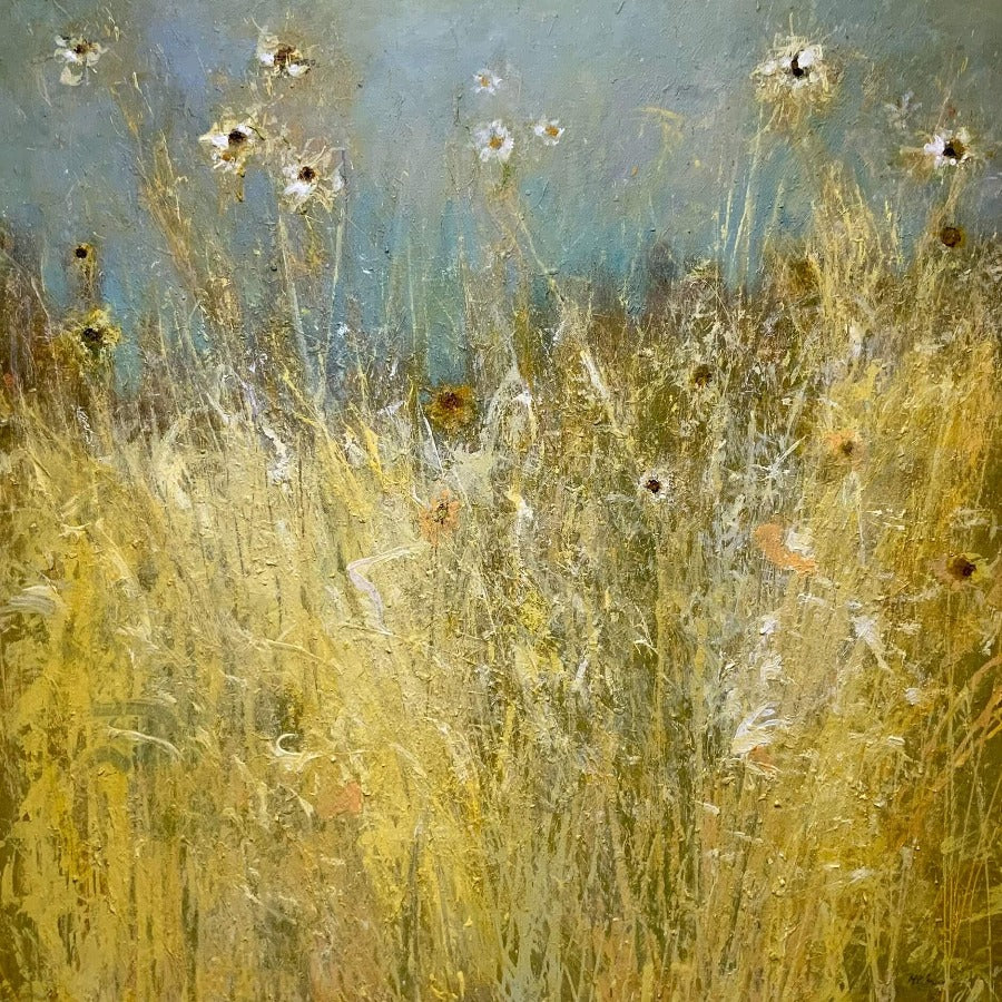 Agust in Fallow Field by John McClenaghen | Contemporary paintings for sale at The Biscuit Factory Newcastle 