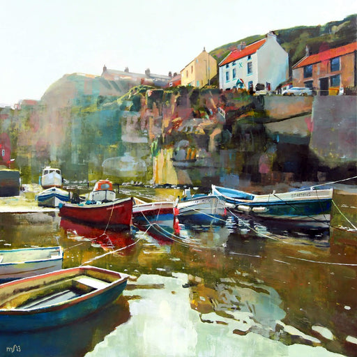 Balmy Staithes by Mark Sofilas | Contemporary Painting for sale by Mark Sofilas at The Biscuit Factory Newcastle 