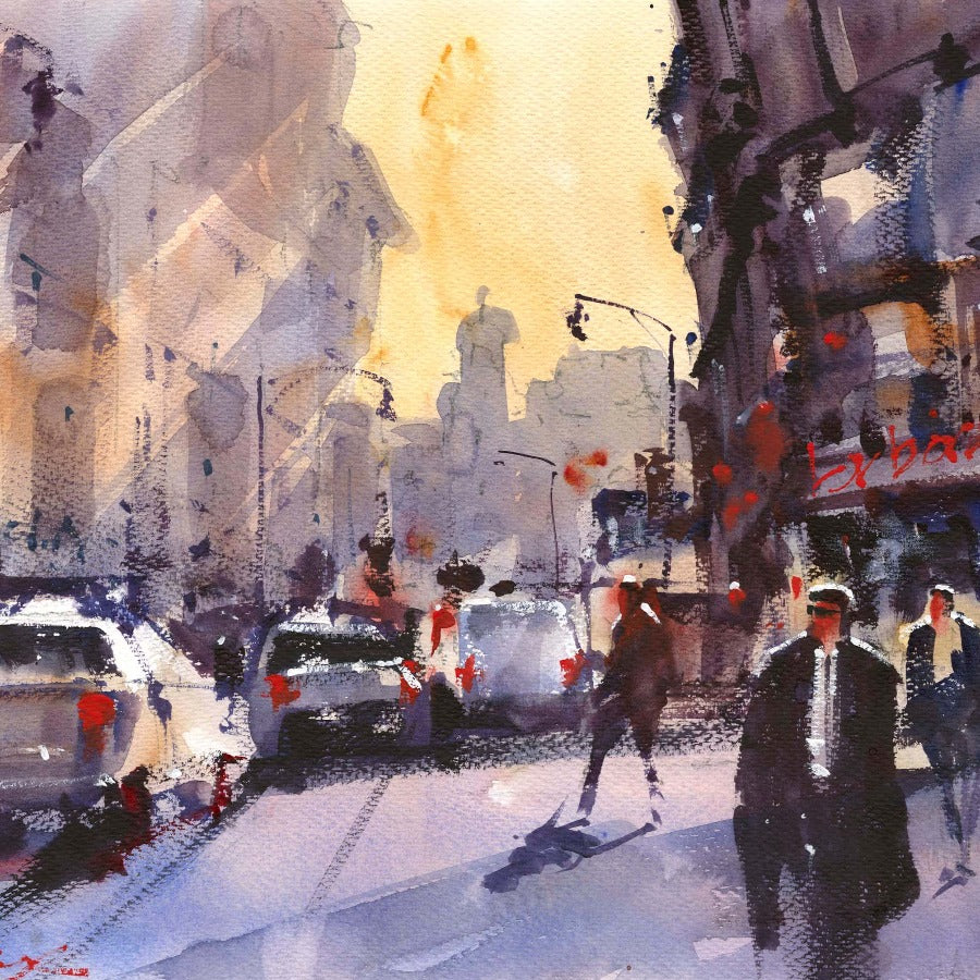 Barcelona Heat by Alan Smith Page | Contemporary Paintings and Prints for sale at The Biscuit Factory Newcastle 