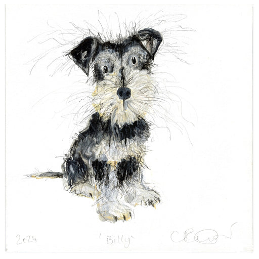 An original illustration/painting of a dog by artist Catherine Rayner