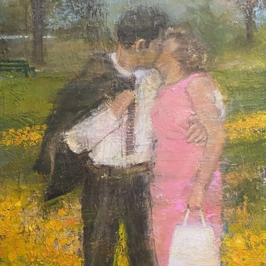 Couple in the Park by Rhonda Smith | Contemporary Art for sale at The Biscuit Factory Newcastle 