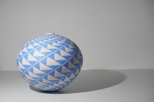 Blue Arrows Pot by Ilona Sulikova | Contemporary Ceramics for sale at The Biscuit Factory Newcastle 