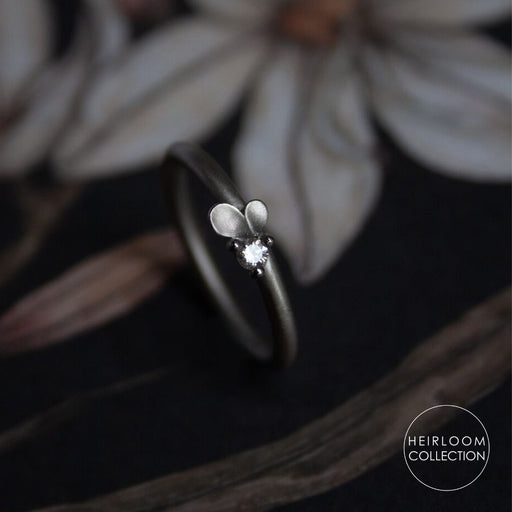 Dahlia Heart Ring by Dagmar Korecki | Heirloom Jewellery for sale at The Biscuit Factory Newcastle 