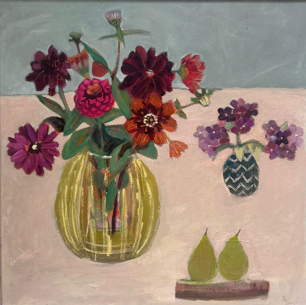 Dahlias and Pears