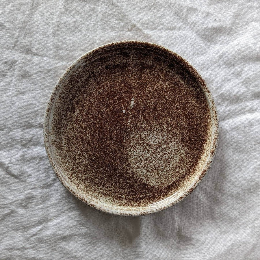 Dark Speckled Side Plate by Rebecca Ridley | Contemporary Homeware for sale at The Biscuit Factory Newcastle 