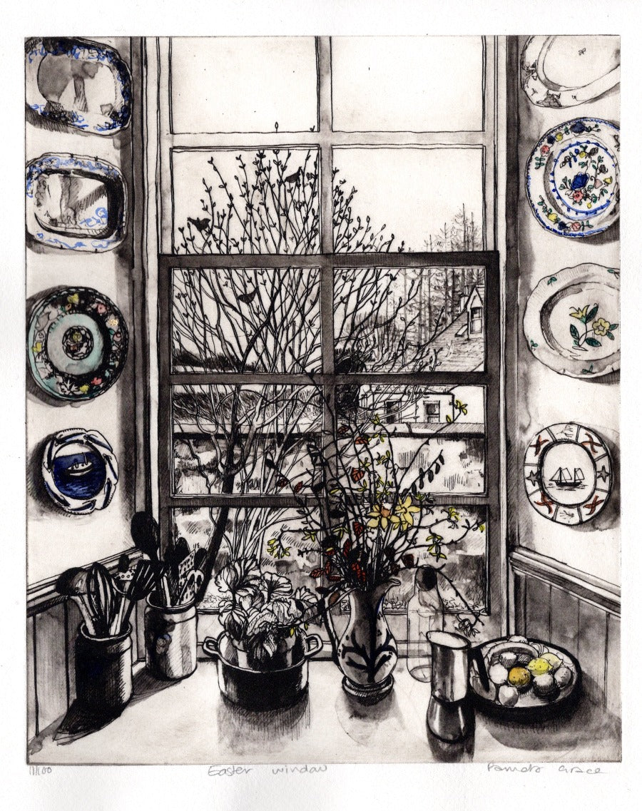 Easter Window by Pamela Grace | Contemporary Print for sale at The Biscuit Factory Newcastle