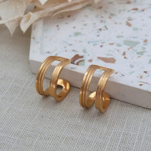 Gaia Hoops - Gold by Elin Horgan | Contemporary Jewellery for sale at The Biscuit Factory Newcastle 