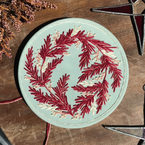 Festive Embroidery Workshop with Lucy Freeman, botanical-inspired embroidery | Creative art classes at The Biscuit Factory Newcastle