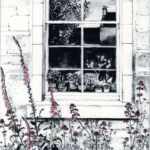 Foxgloves & Valerian by Pamela Grace | Handmade prints for sale at The Biscuit Factory Newcastle 
