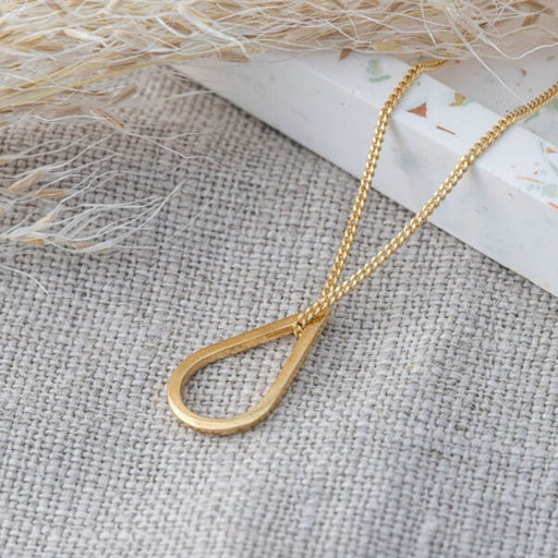 Gold Teardrop Necklace by Elin Horgan | Original jewellery for sale at The Biscuit Factory Newcastle 