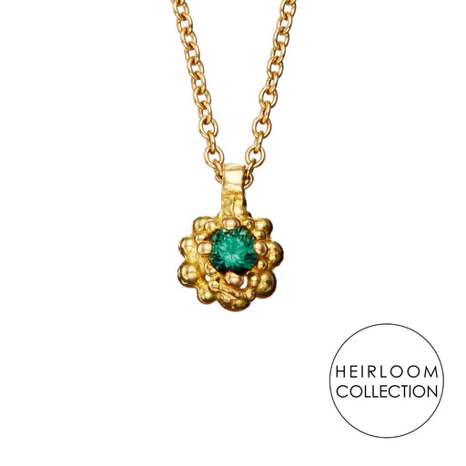 Cluster Pendant - Sapphire & Gold