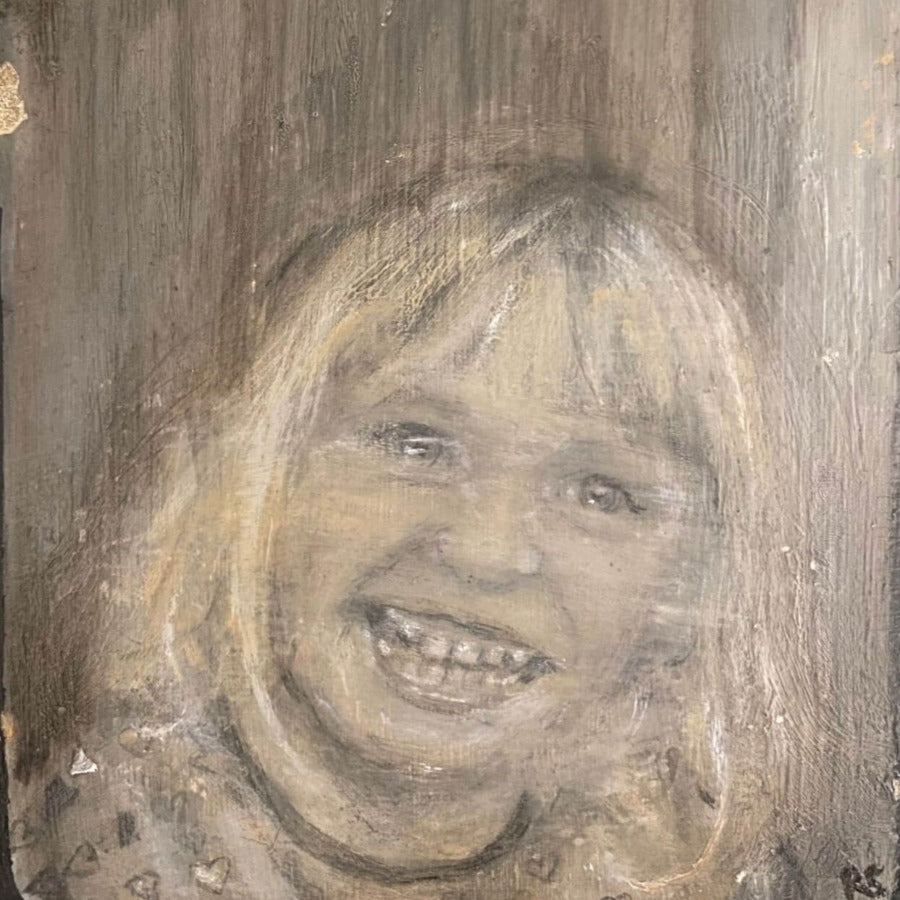 Happy Girl by Rhonda Smith | Contemporary Painting for sale at The Biscuit Factory Newcastle 