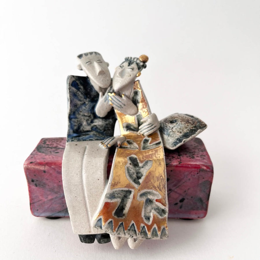Happy Couple by Helen Martino | Ceramic Sculptures for sale at The Biscuit Factory Newcastle 