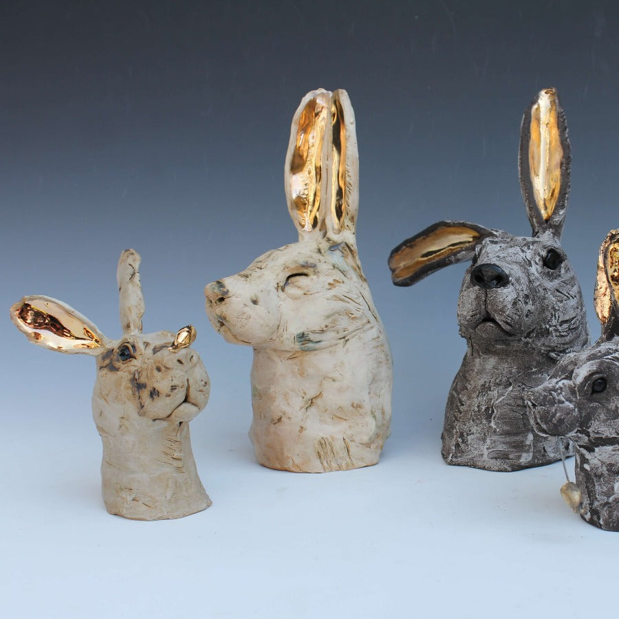Hare Portrait by Jack Durling | Contemporary Ceramics for sale at The Biscuit Factory Newcastle 