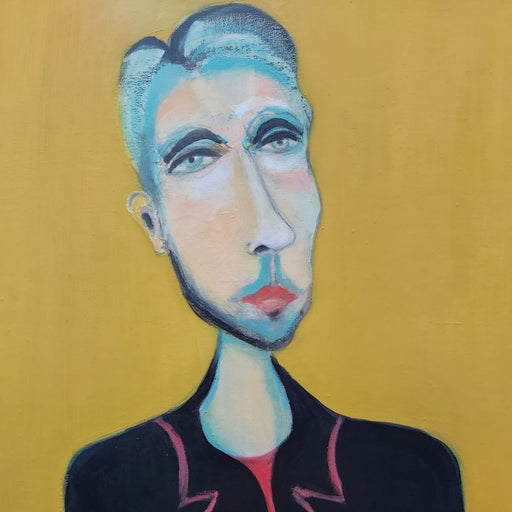 Hugo by Peter Hallam, a colourful original portrait painting. | Original contemporary art for sale at The Biscuit Factory Newcastle