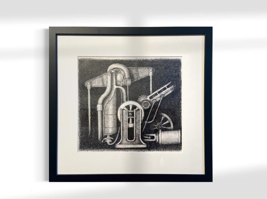 Mechanical Landscapes 2 by Mick Smith | Contemporary Drawings for sale at The Biscuit Factory Newcastle