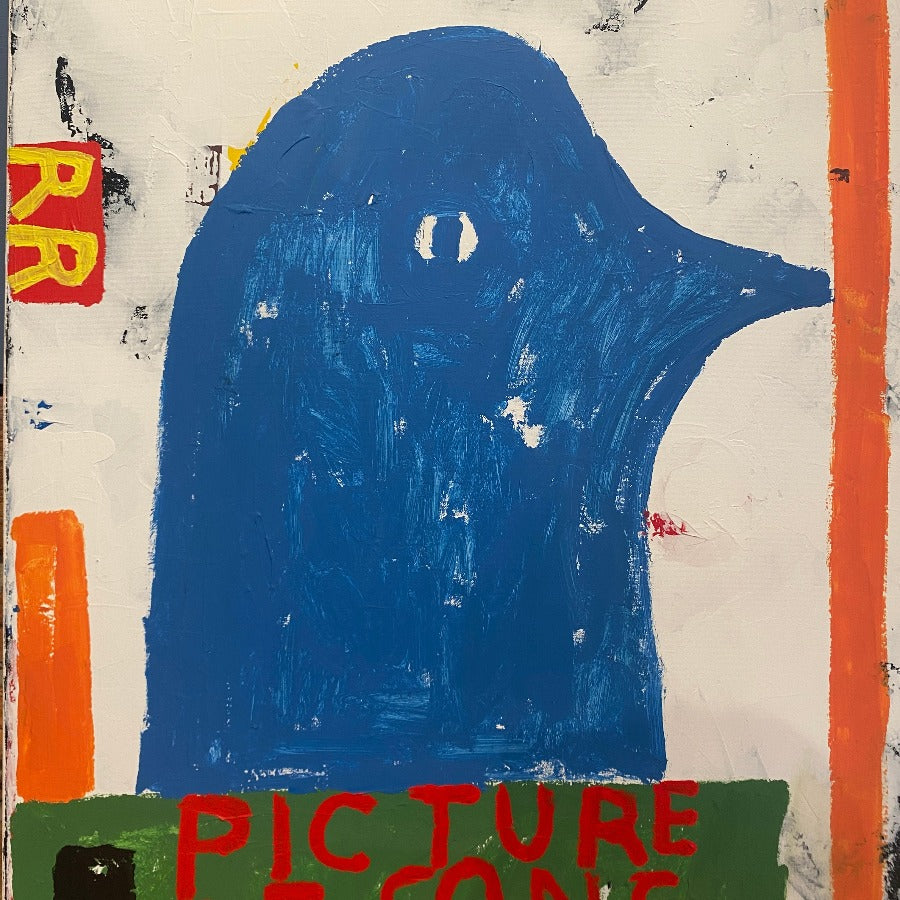 The Picture of Song Bird in Blue by Richard Rainey | Contemporary paintings for sale at The Biscuit Factory Newcastle 