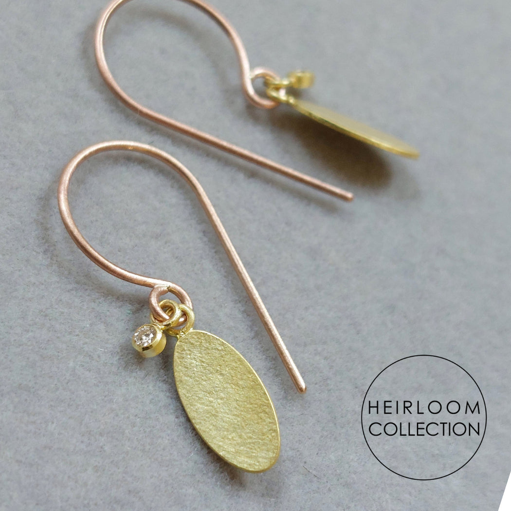 Indigo Leaf Earrings