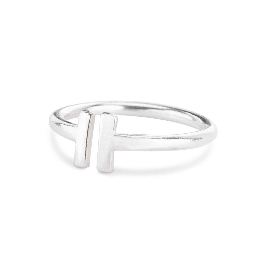 Line Ring Silver by Caitlin Hegney | Contemporary Jewellery for sale at The Biscuit Factory Newcastle