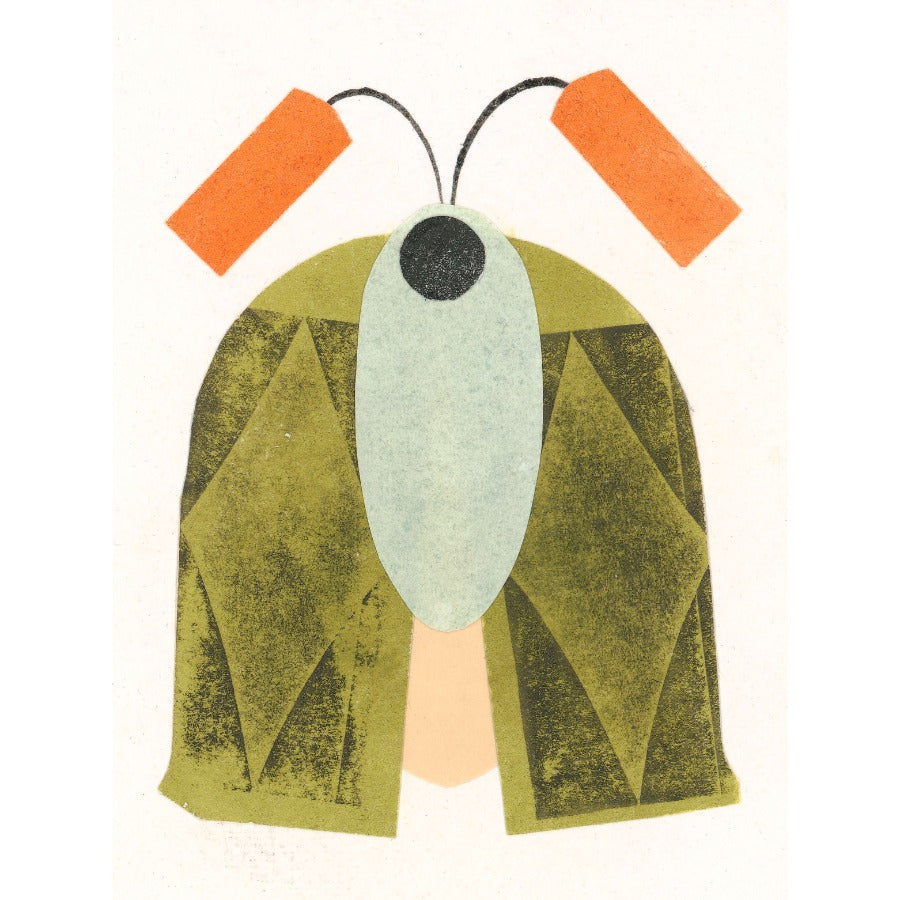 Mid-Century Moth by Hannah Gaskarth | Contemporary Collage for sale at The Biscuit Factory Newcastle 