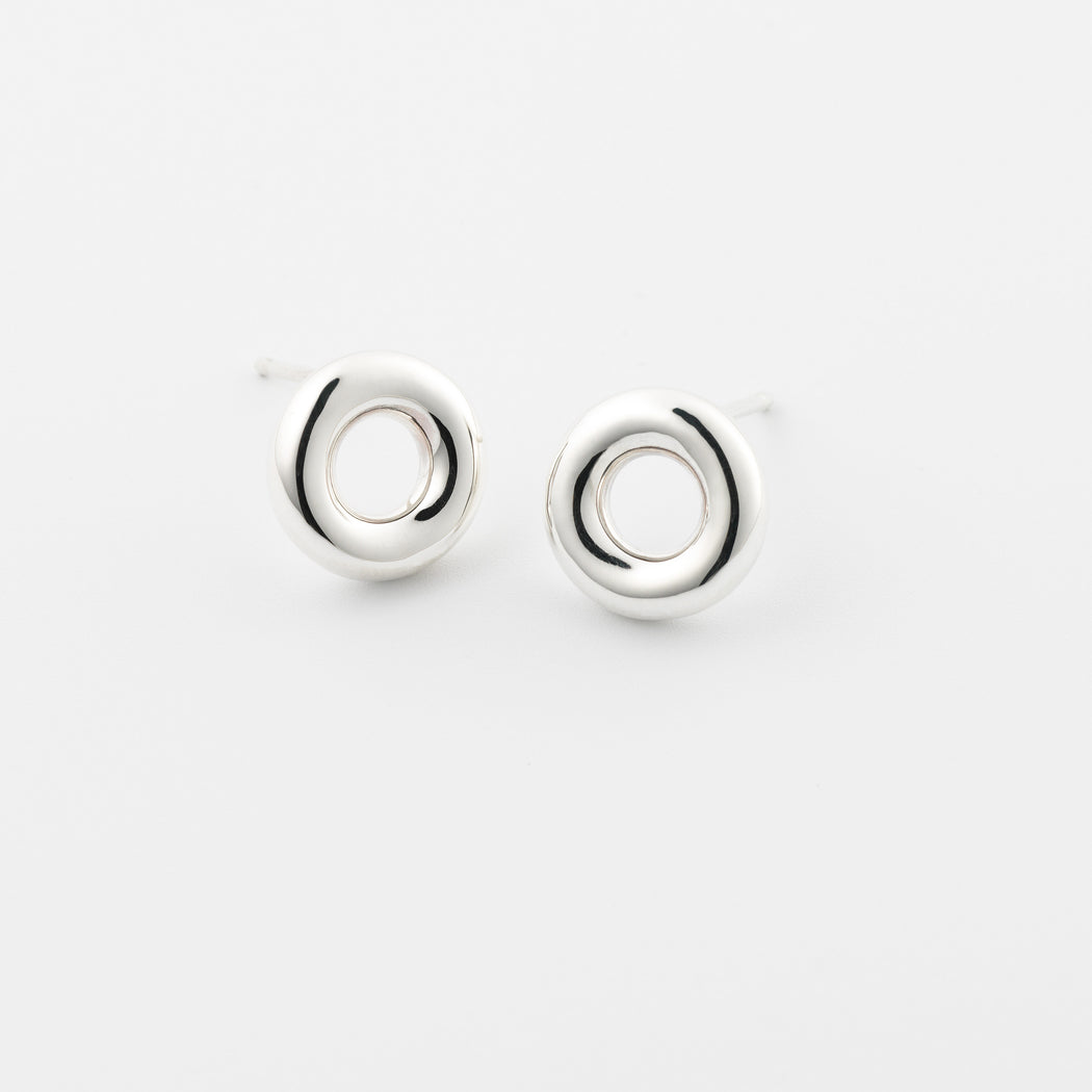 Mini Monad Earrings - Silver