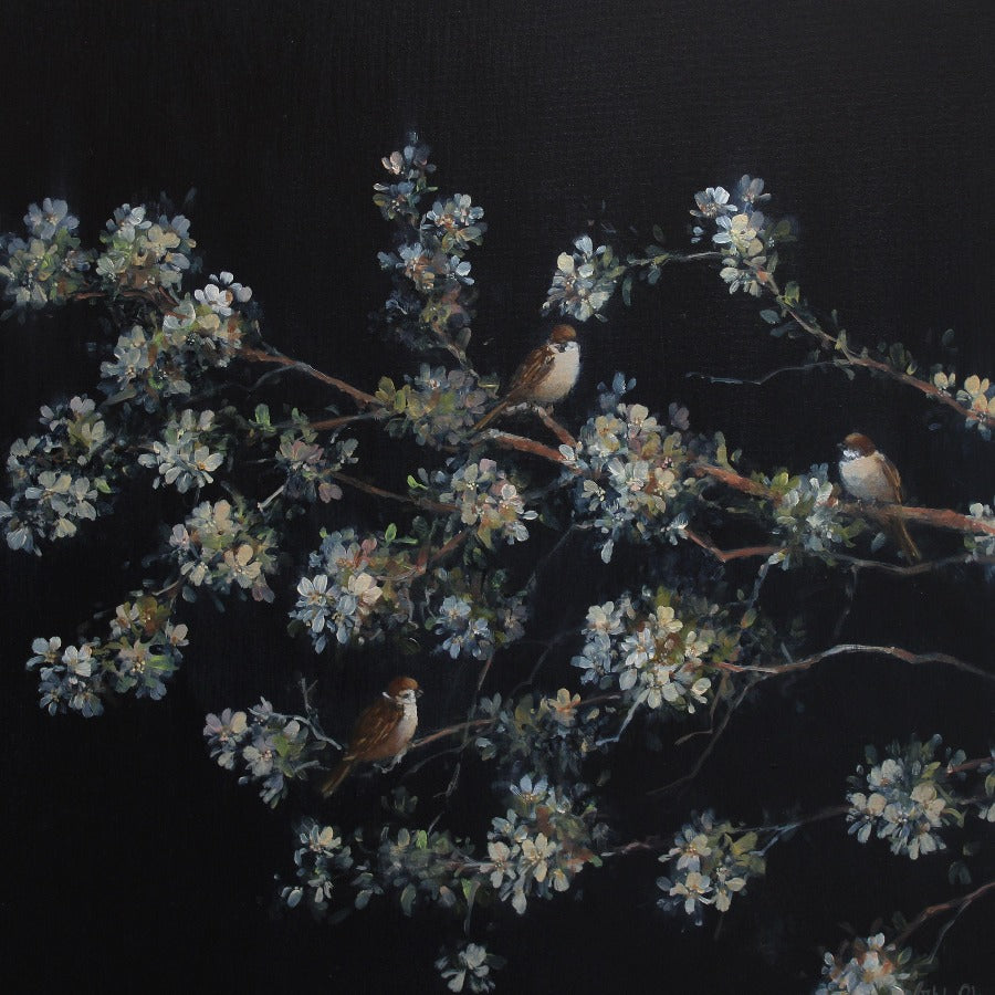 Night Blossom by Fletcher Prentice | Contemporary Painting for sale at The Biscuit Factory Newcastle 