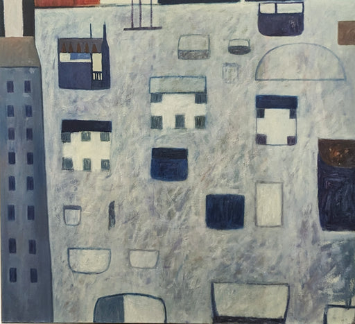 Town of Slate by Heath Hearn | Contemporary Painting for sale at The Biscuit Factory Newcastle