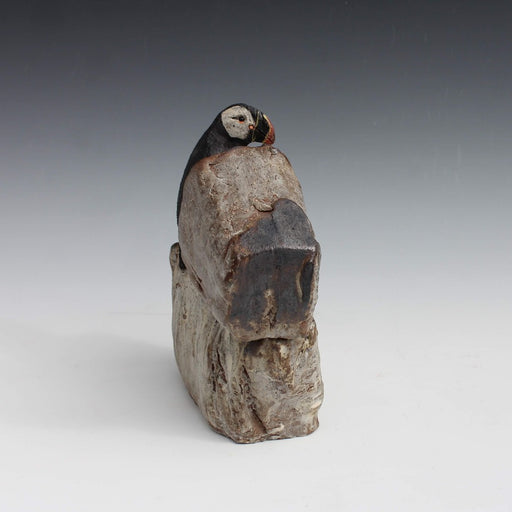 Puffin on Boulder by Jack Durling | Contemporary Ceramics available at The Biscuit Factory Newcastle 