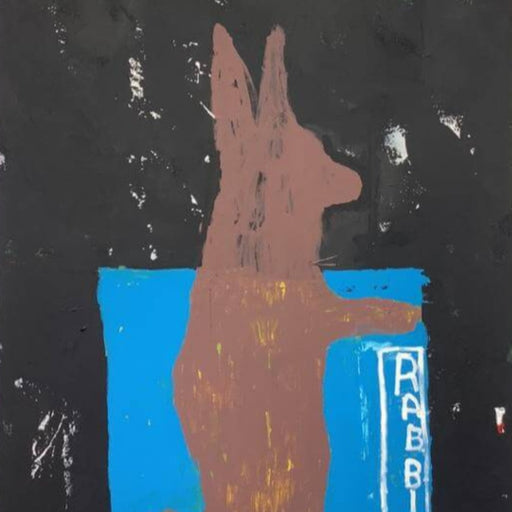 Rabbit by Richard Rainey | Contemporary faux-naif paintings for sale at The Biscuit Factory Newcastle
