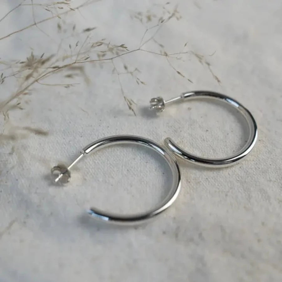 Sara Hoops Earrings by Megan Collins | Handmade jewellery for sale at the Biscuit Factory Newcastle 