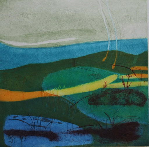 Sea Breeze by Louise Davies | Limited edition etching prints for sale at The Biscuit Factory Newcastle  