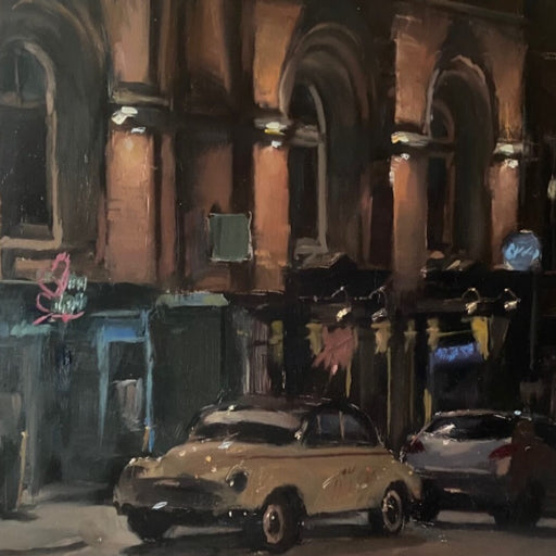 Side Street Night by Kevin Day | Contemporary Painting for sale at The Biscuit Factory Newcastle 