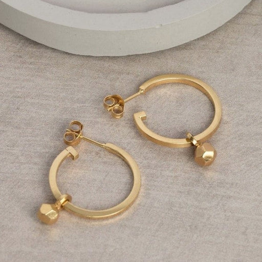 Small Luna Hoops Earrings by Elin Horgan | Contemporary jewellery for sale at The Biscuit Factory Newcastle 