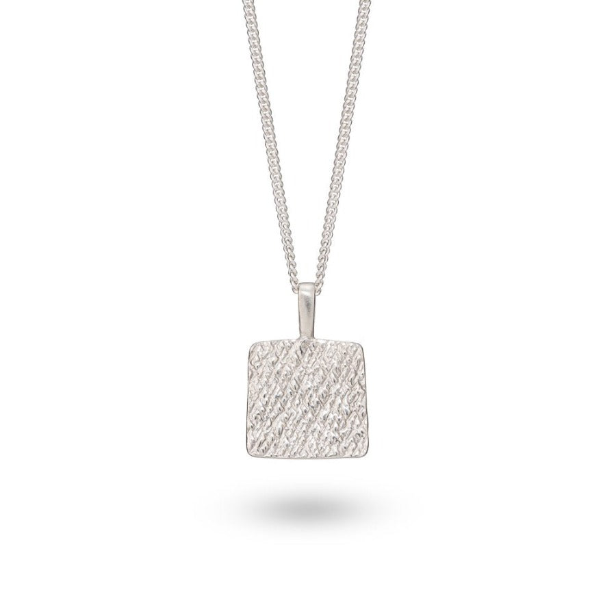Small Plain Stamped Necklace by Mim Best | Contemporary Jewellery for sale at The Biscuit Factory Newcastle 