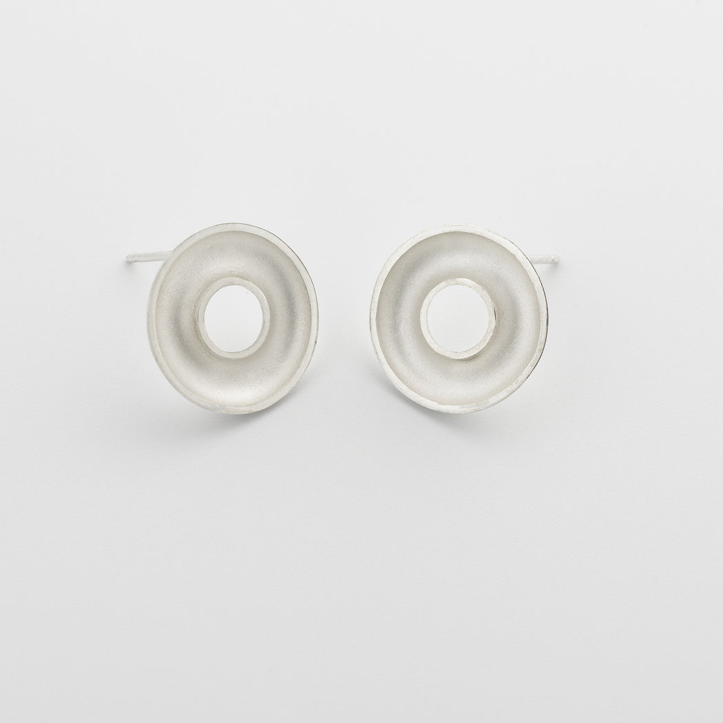 Small Orbis Earrings - White