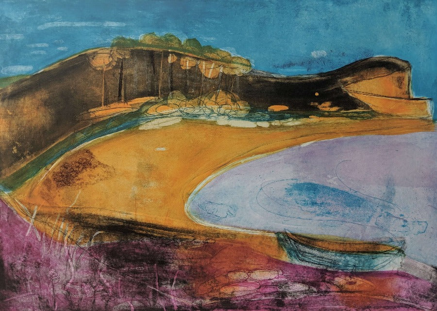 Summer Shorelines by Louise Davies | Contemporary Prints for sale at The Biscuit Factory Newcastle