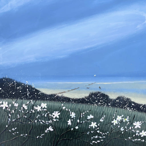 White Blossom Distant Sails