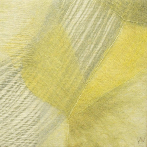 Acid Yellow Folds by Valérie Wartelle | Contemporary Textiles art for sale at The Biscuit Factory Newcastle 