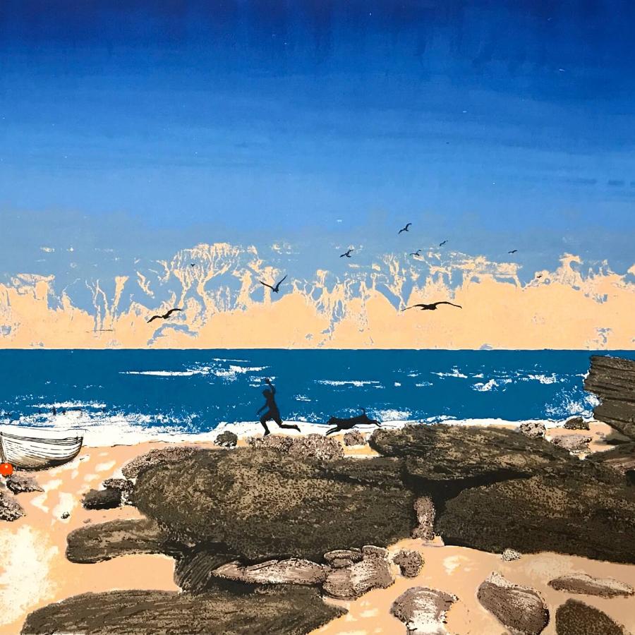 Beach Boys by Tim Southall | Contemporary Silkscreen Print for sale at The Biscuit Factory 