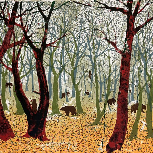Bears in the Woods by Tim Southall | Contemporary Print for sale at The Biscuit Factory Newcastle 