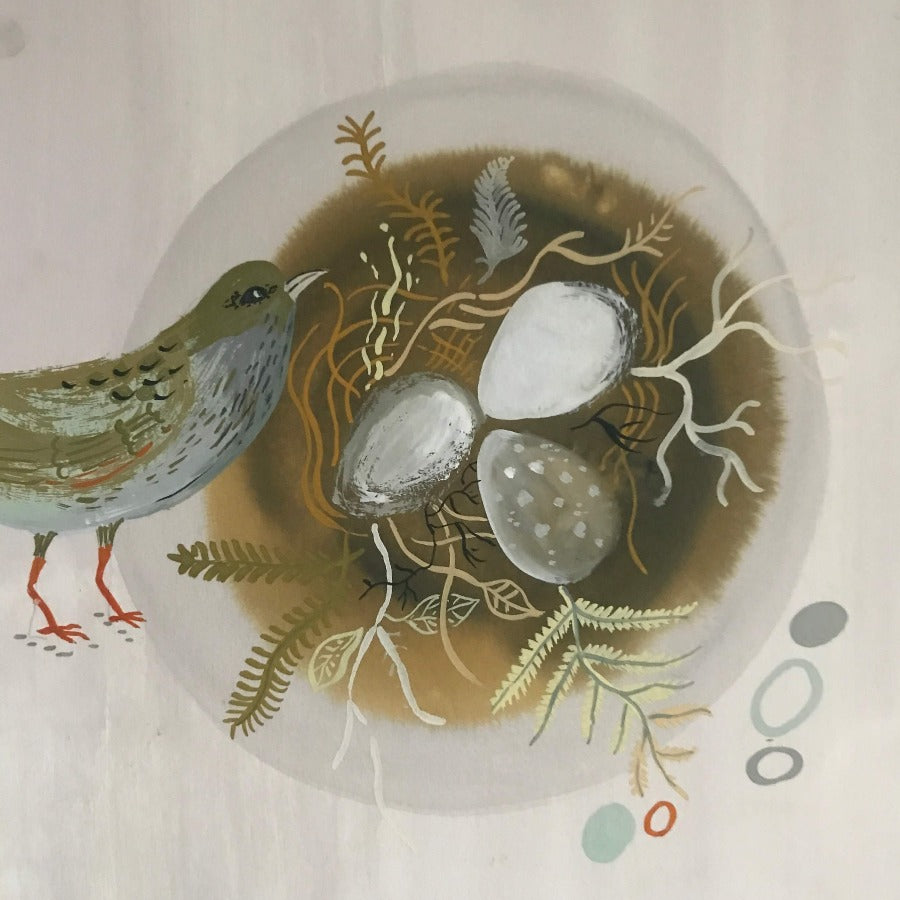 Bird and Nest by Trina Dalziel | Contemporary Painting for sale at The Biscuit Factory 