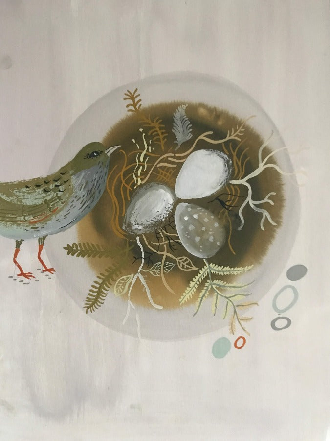 Bird and Nest by Trina Dalziel | Contemporary Painting for sale at The Biscuit Factory