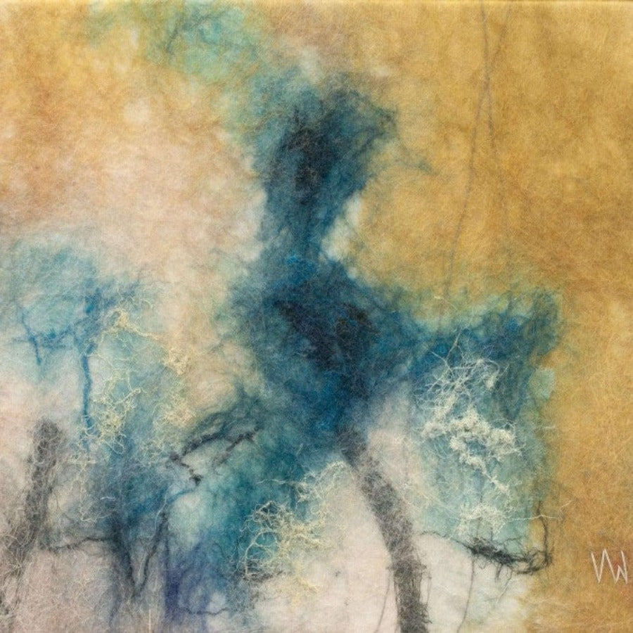 Blue Orchid by Valérie Wartelle | Contemporary textile and felted artworks available at The Biscuit Factory Newcastle
